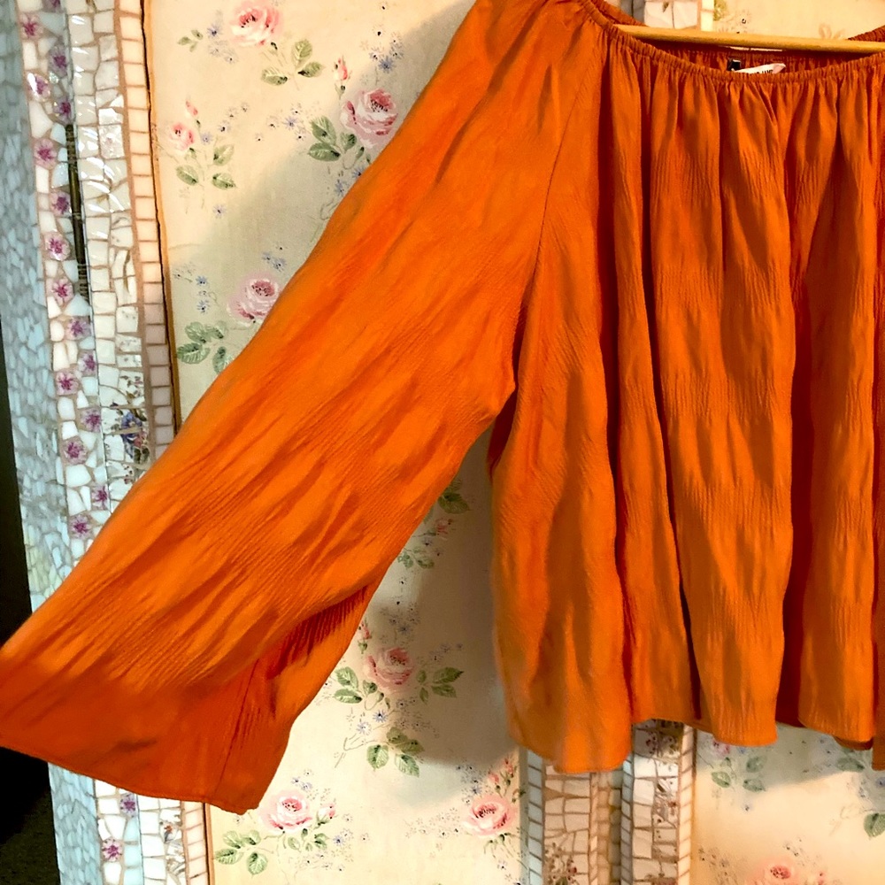 Elizabeth and James new? XL cold shoulder no size tag pumpkin textured top